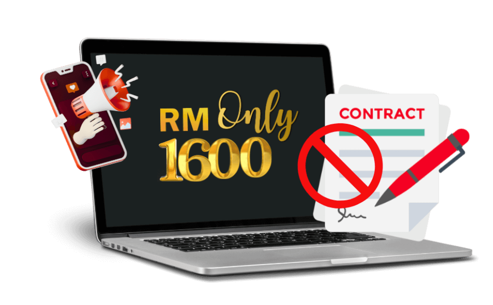 Social media content management for only RM1600 monthly
